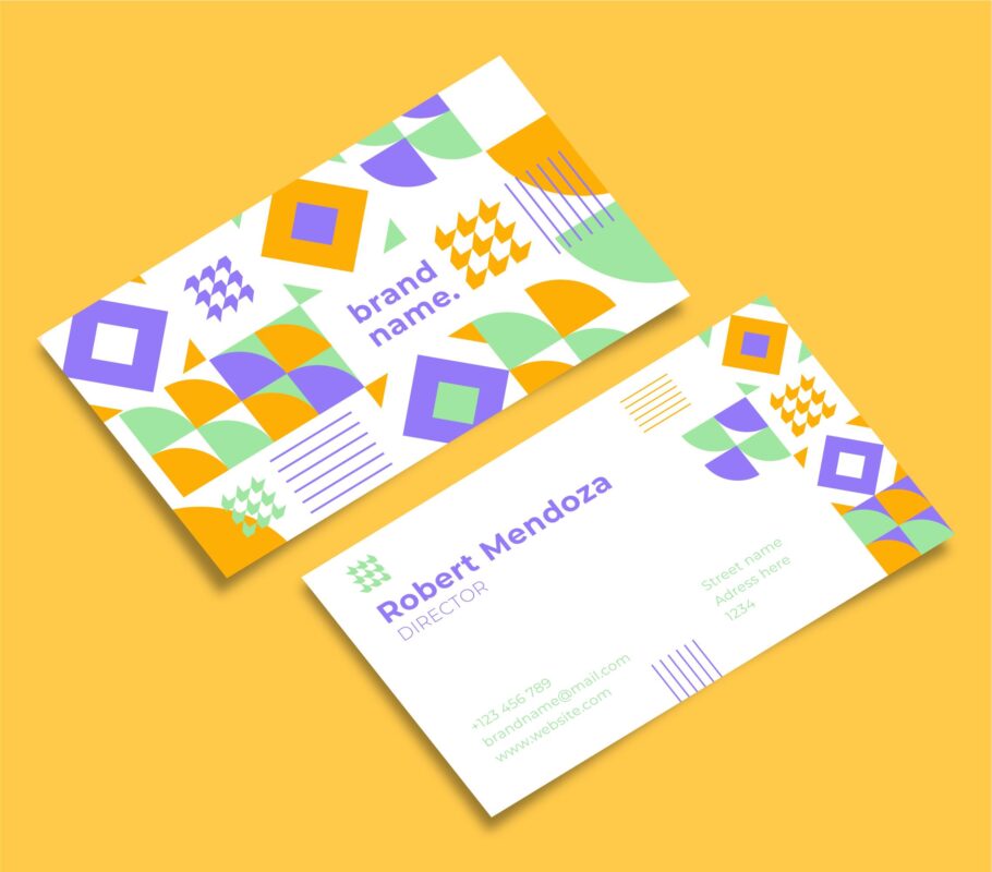 folded business cards