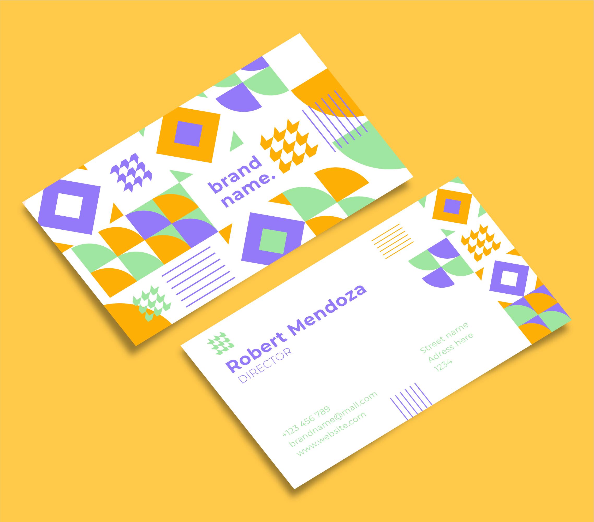 folded business cards